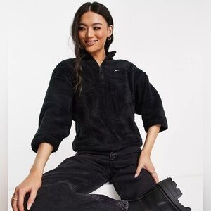 Reebok cozy half zip fleece in black- New with tag